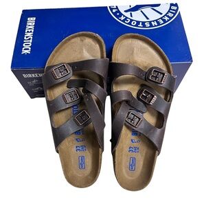 Birkenstock Women’s Sandals Florida Soft Footbed Oiled Leather Habana Size 6 US